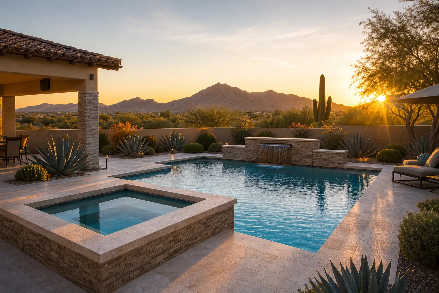 Pristine weekly-service pool in Scottsdale